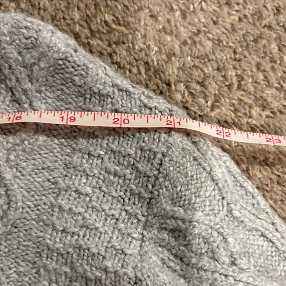 Mauve Anthropologie Gray Cable Knit Layered Shirt Sweater - Picture 12 of 15